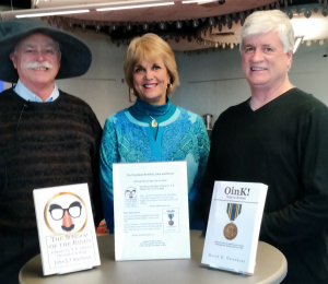 The Osterhout brothers with Cindy Jordan, local author and entertainer. 