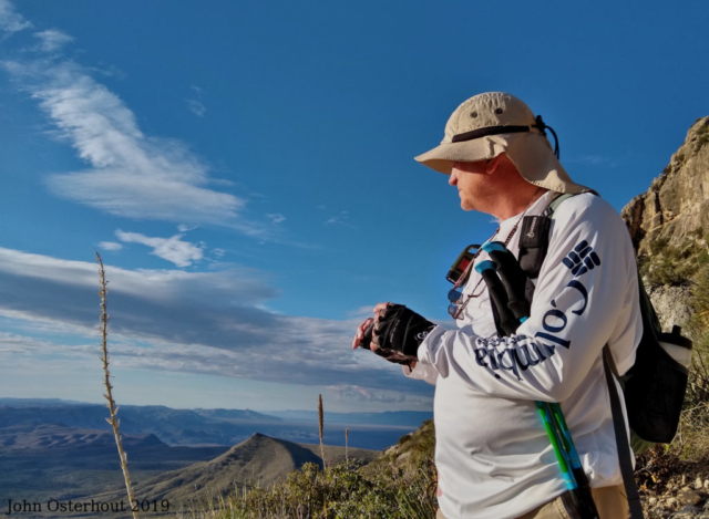 David Viewing the Visitor's Center and Salt Flats